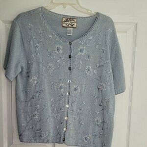 Vintage Heirloom Short Sleeve Sweater